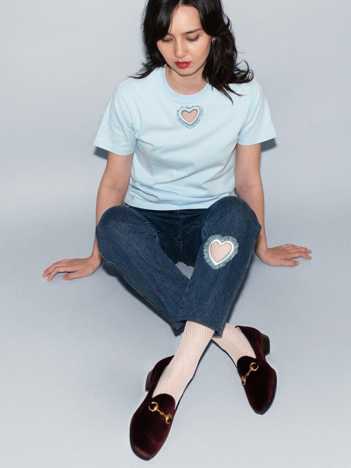 キワンダキワンダ“ハート”連なるシアーソックスや刺繍Tシャツ、神戸大丸限定ストアに｜写真8