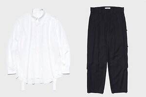 ウジョー×サルバム“ボタンでシルエットを変化”シャツなど、ステュディオスほか限定で