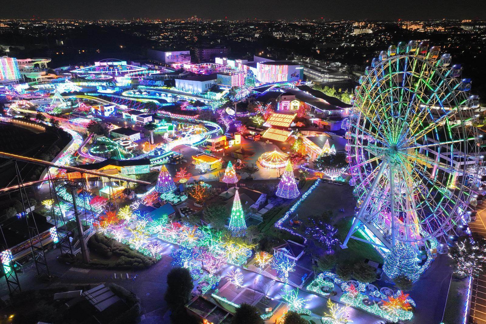 よみうりランド“宝石”イルミネーション「ジュエルミネーション2025」観覧車ライトアップや噴水ショー