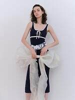 スナイデル ホーム”トワル・ド・ジュイ柄”カーディガン、リボン主役のとろみルームウェアも｜写真4