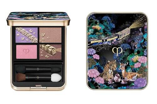 クレ・ド・ポー ボーテ25年クリスマスコスメ第1弾、“花や動物”描いたアイシャドウ＆赤リップなど