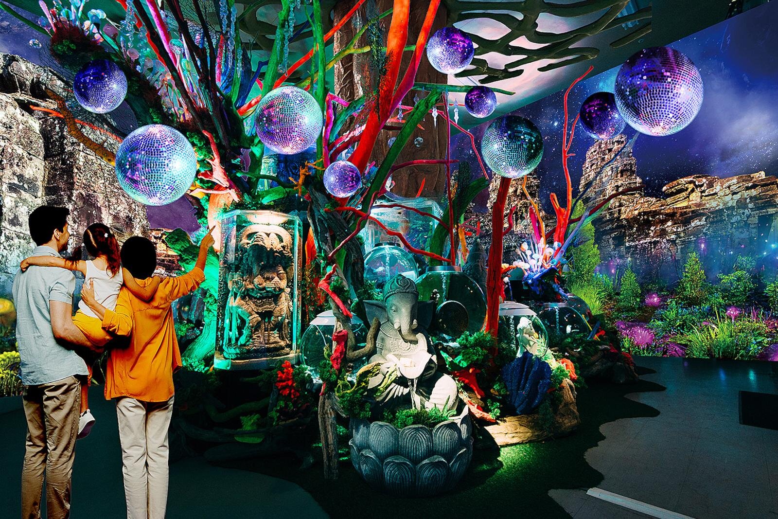 大阪・ひらかたパーク「宇宙旅行」テーマの没入型アクアリウム誕生、100種類以上の水生生物