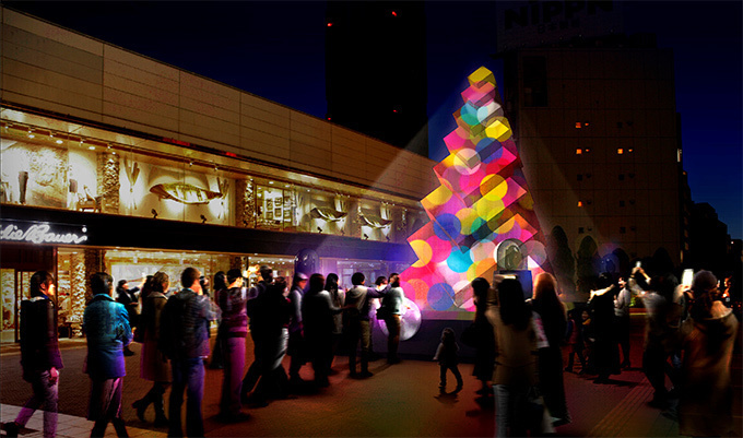 マカロンカラーの光煌めく９本のイルミネーションツリーが新宿サザンテラスに登場｜写真2