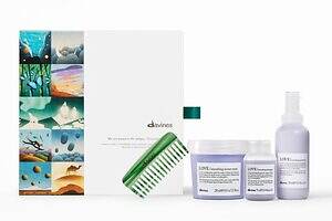 ダヴィネス25年クリスマスコフレ“限定コーム付き”ヘアケアキット、現品ヘアミルク＆ヘアマスク入り