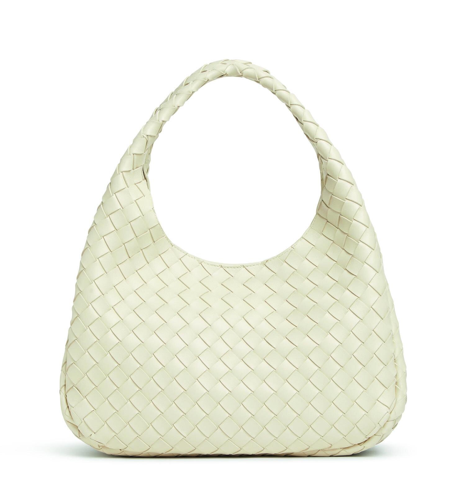 Bottega Veneta 編み込みデザイン バッグ ボッテガ・ヴェネタ“丸みフォルム”の編み込みレザートートバッグ