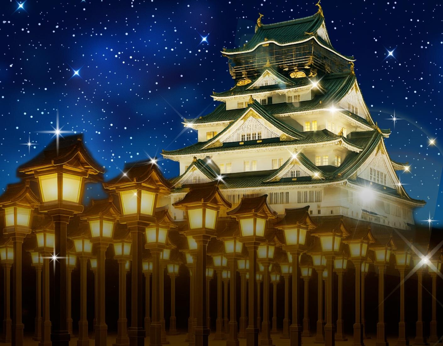 「大阪城イルミナージュ」天守閣背景のイルミネーション、戦国武将＆大阪名所を光で再現｜写真4