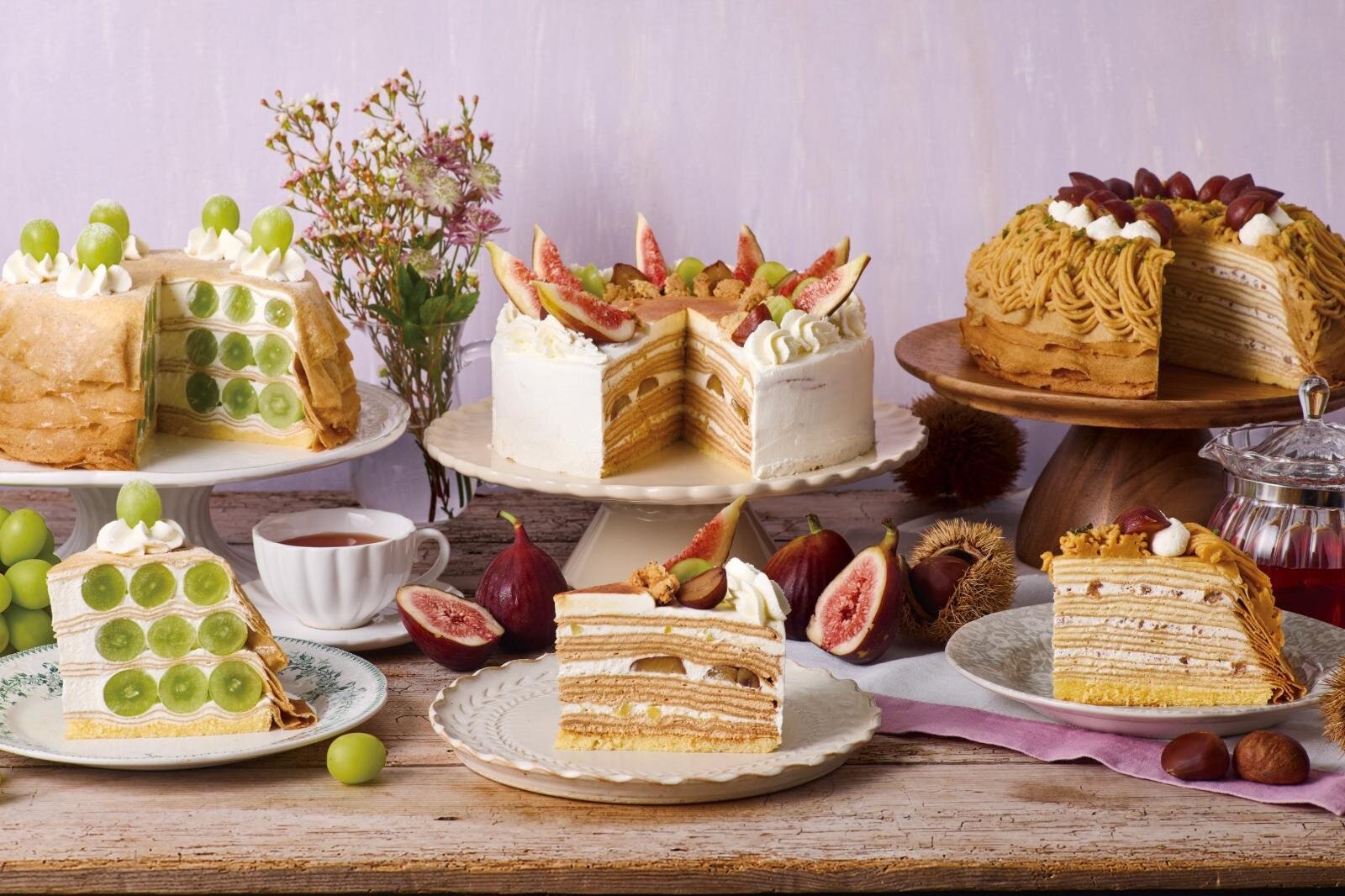 マスカット｜アフタヌーンティー・ラブアンドテーブル“ほっくり甘い”マロンミルクティーのミルクレープなど秋メニュー