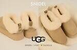 スナイデル×UGGの“ふわふわファー”厚底ブーツ、限定色のベージュスエード｜写真2