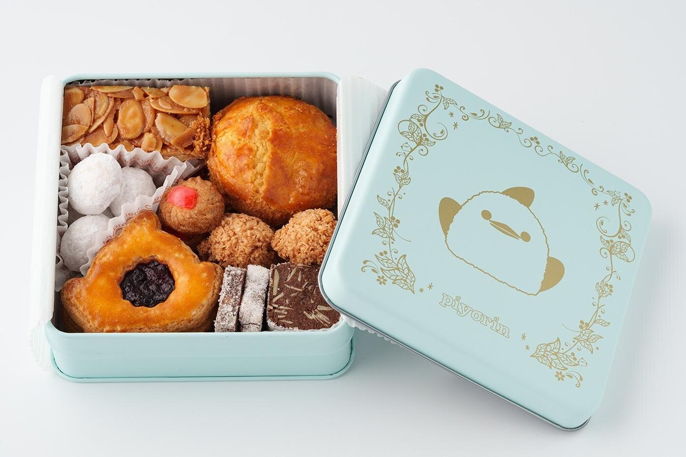 「ぴよりん」モチーフの手作りクッキー缶 - ぴよりん型ジャムサンドなど全7種入り、愛知限定で