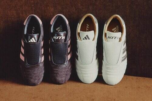 Kith×アディダス オリジナルス「テコンドー」スニーカー、温かみのあるキャンバスorスエードで