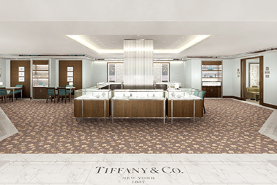 ティファニー静岡松坂屋店がリニューアル - イエローダイヤモンドリング＆ネックレスの特別展示も