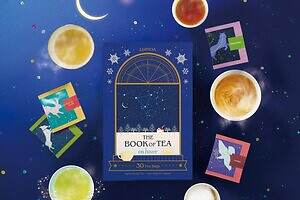 ルピシアの本型ティーバッグセット、“冬の夜空”テーマの「ブック オブ ティー・アンニヴェール」