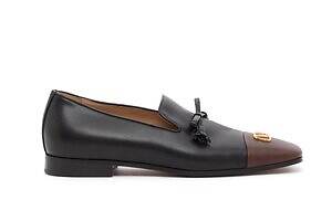 ヴァレンティノ ガラヴァーニのメンズシューズ、バイカラーレザーのバブーシュ＆ショートブーツ