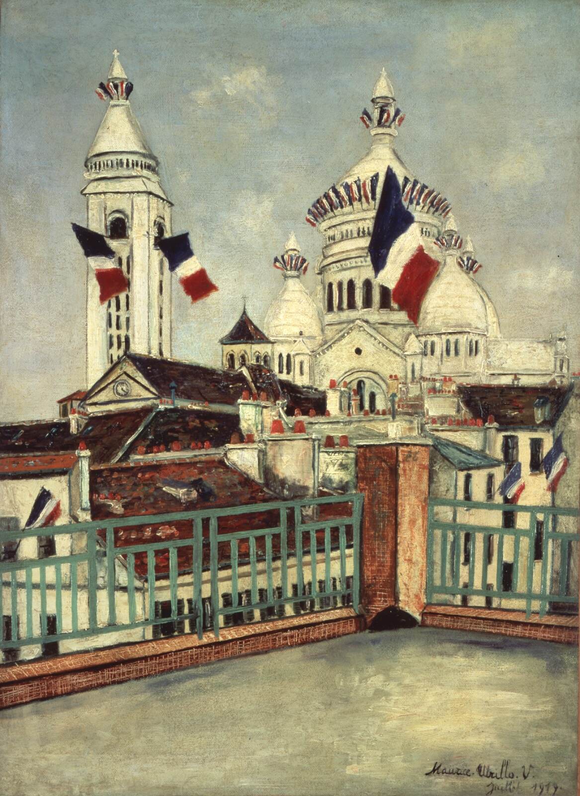 モーリス・ユトリロ 《旗で飾られたモンマルトルのサクレ＝クール寺院》 1919年 埼玉県立近代美術館