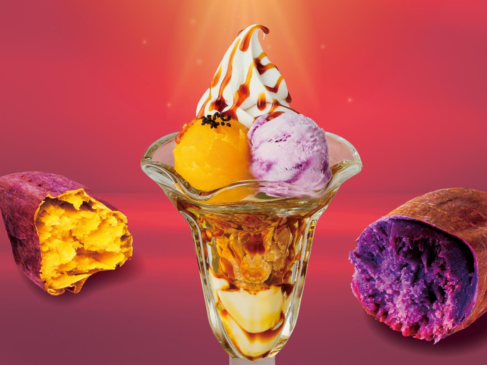 「スイートポテト&紫芋のパフェ」720円