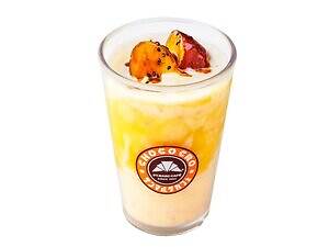 サンマルクカフェ「おいも尽くし」秋メニュー、安納芋クリーム入りスイートポテト風チョコクロ＆紫芋パフェ｜写真6