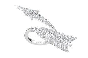 ブシュロン“矢”モチーフのジュエリー「フレシュ」新作、指に巻き付くダイヤ付きリング＆ペンダント