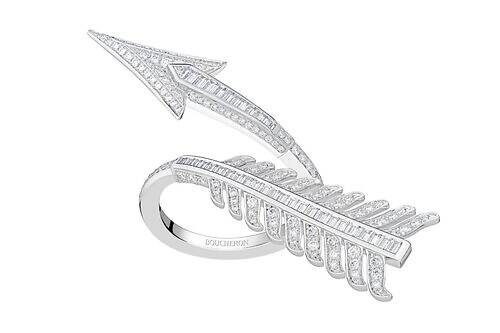 ブシュロン“矢”モチーフのジュエリー「フレシュ」新作、指に巻き付くダイヤ付きリング＆ペンダント