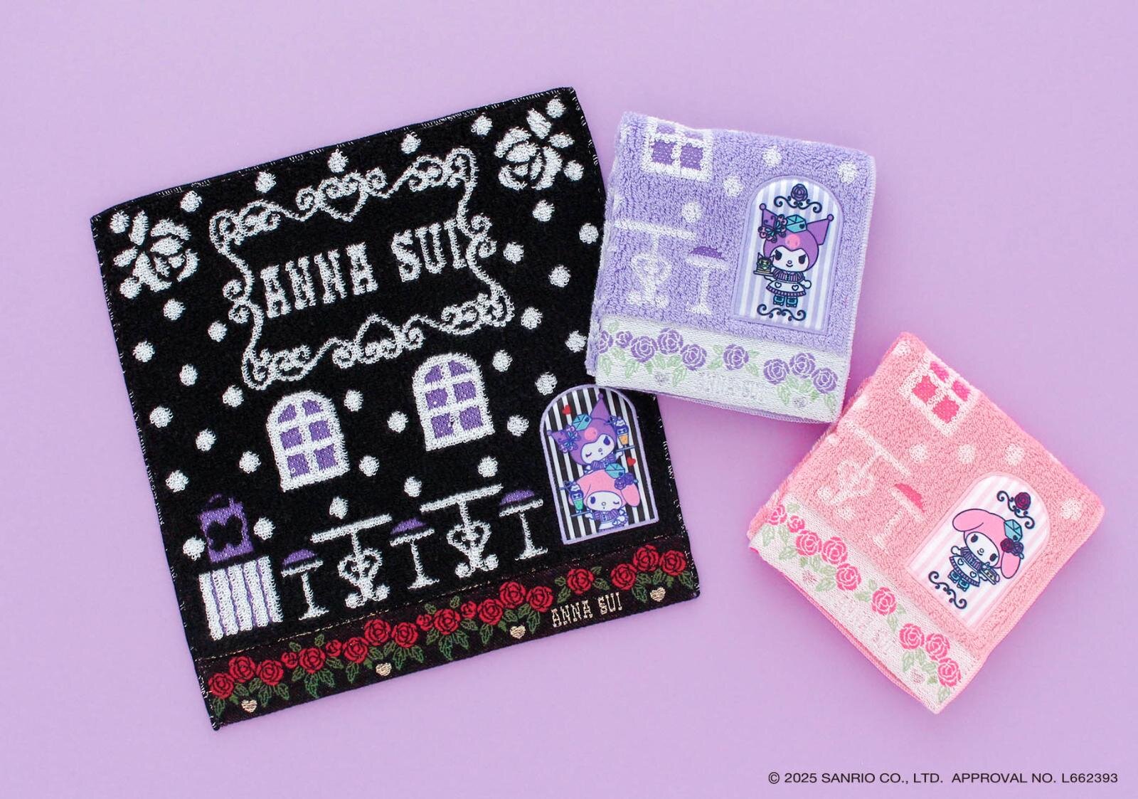 ANNA SUI × クロミ ハンカチポーチ アナ スイ「マイメロとクロミ」アメリカンダイナーモチーフの