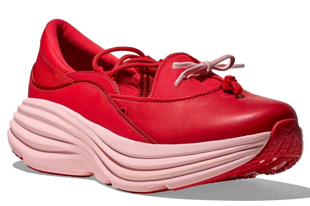 ホカ厚底スニーカー「ボンダイ メリージェーン」リボンなど3つのシューレースが付属