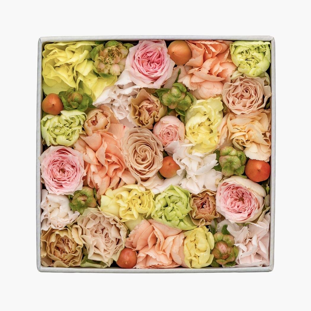 フレッシュフラワーボックス イマジナリー ホワイト S(11×11×H9cm) 7,700円