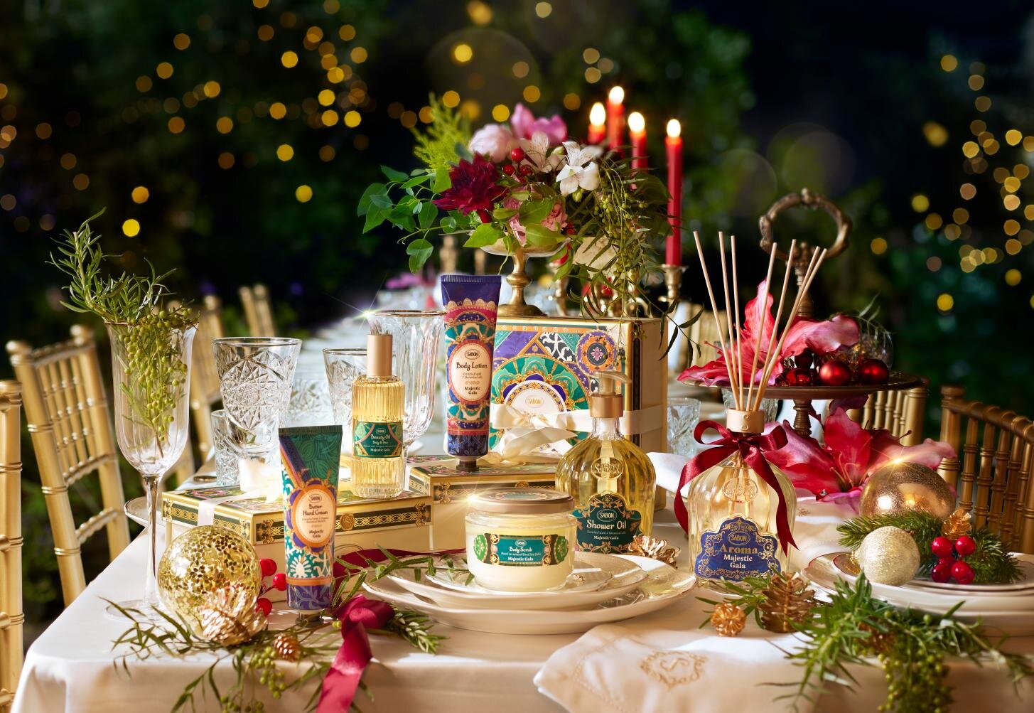 SABON2025年クリスマスコフレ第2弾"晩餐会”イメージ限定の香りのミニボディケアキット｜写真1