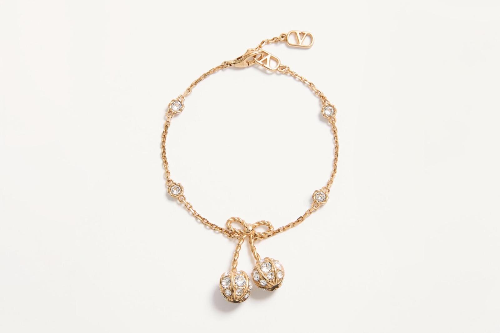VALENTINOレッドチェリー型ペンダントネックレス アクセサリー