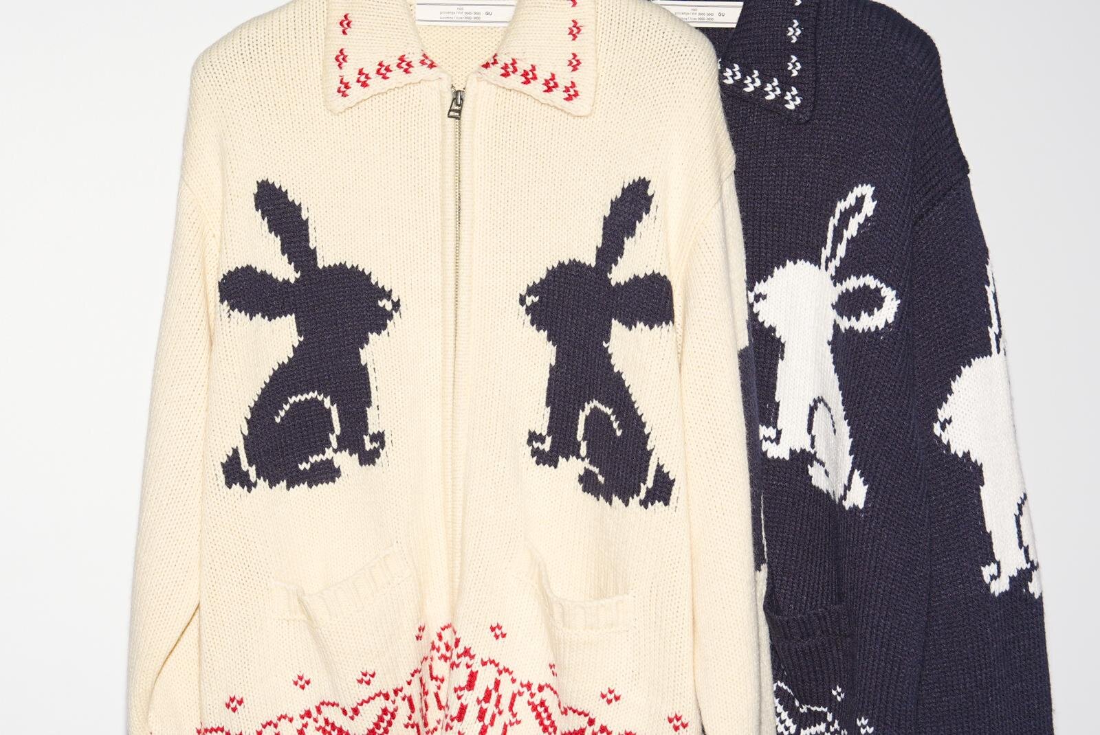 GU×ロク、“後ろギャザー”のショートトレンチコートやうさぎ柄ジャカードニット｜写真2