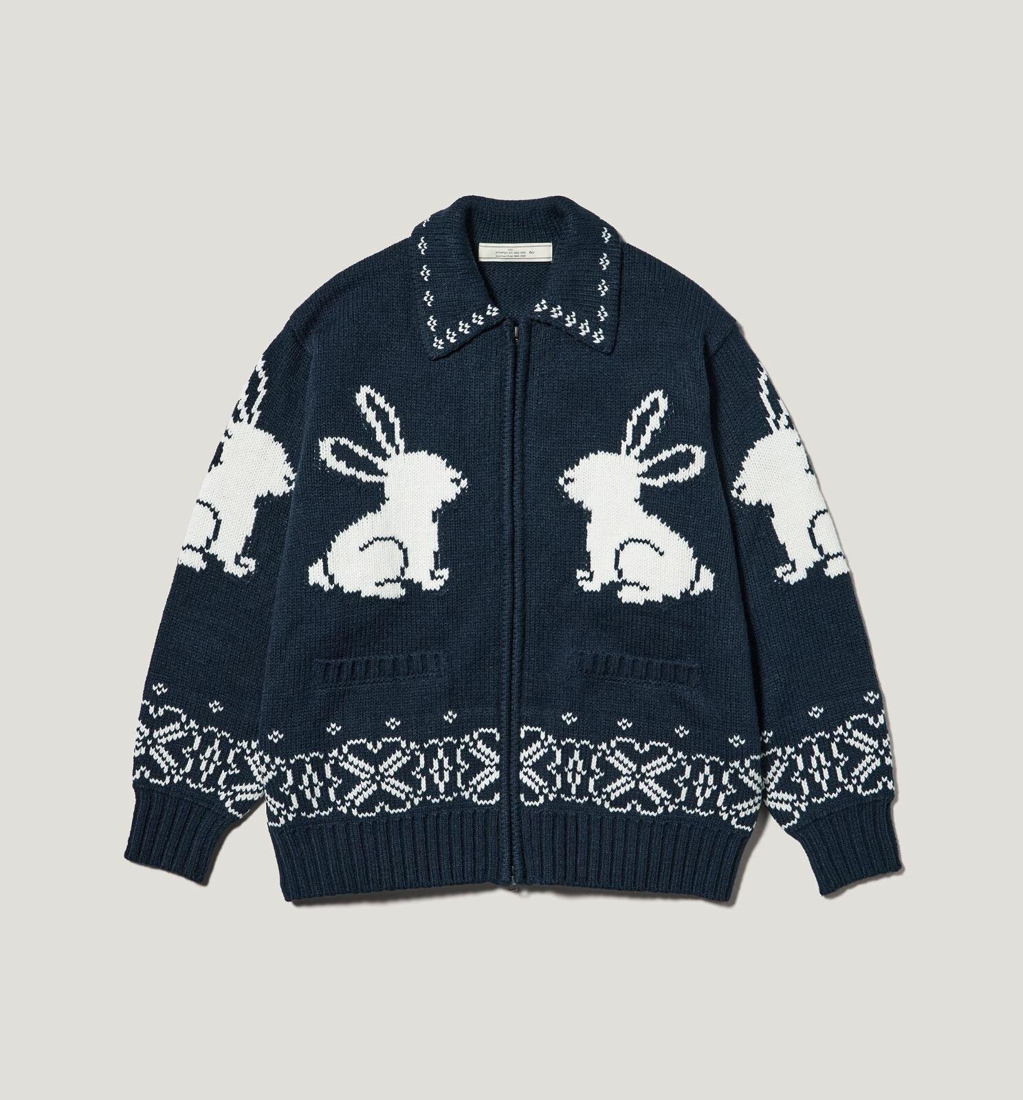 GU×ロク、“後ろギャザー”のショートトレンチコートやうさぎ柄ジャカードニット｜写真56