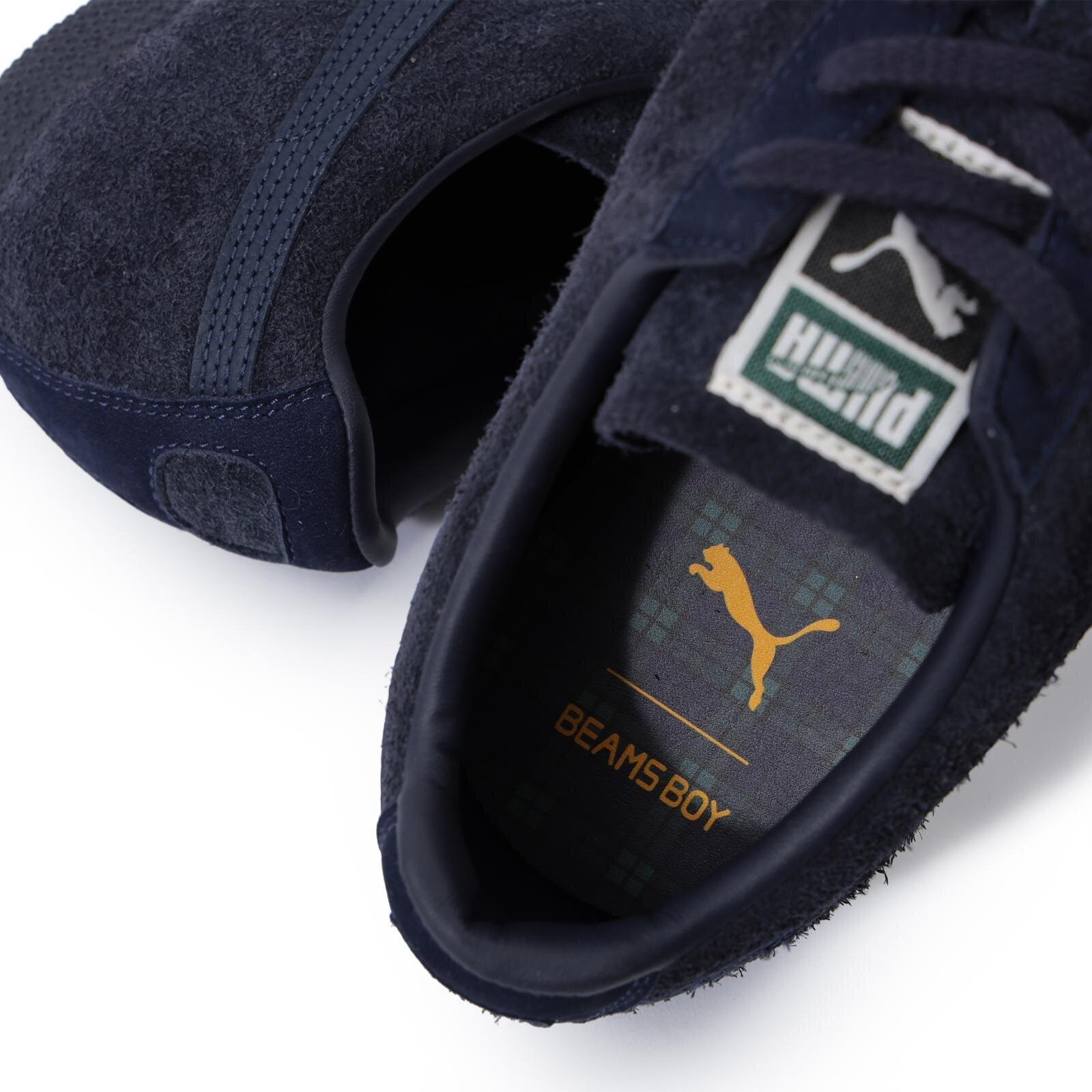 ビームス ボーイ×プーマのブレザージャケット着想“紺スエード”スニーカー、チェック柄など靴紐4本付属|写真7