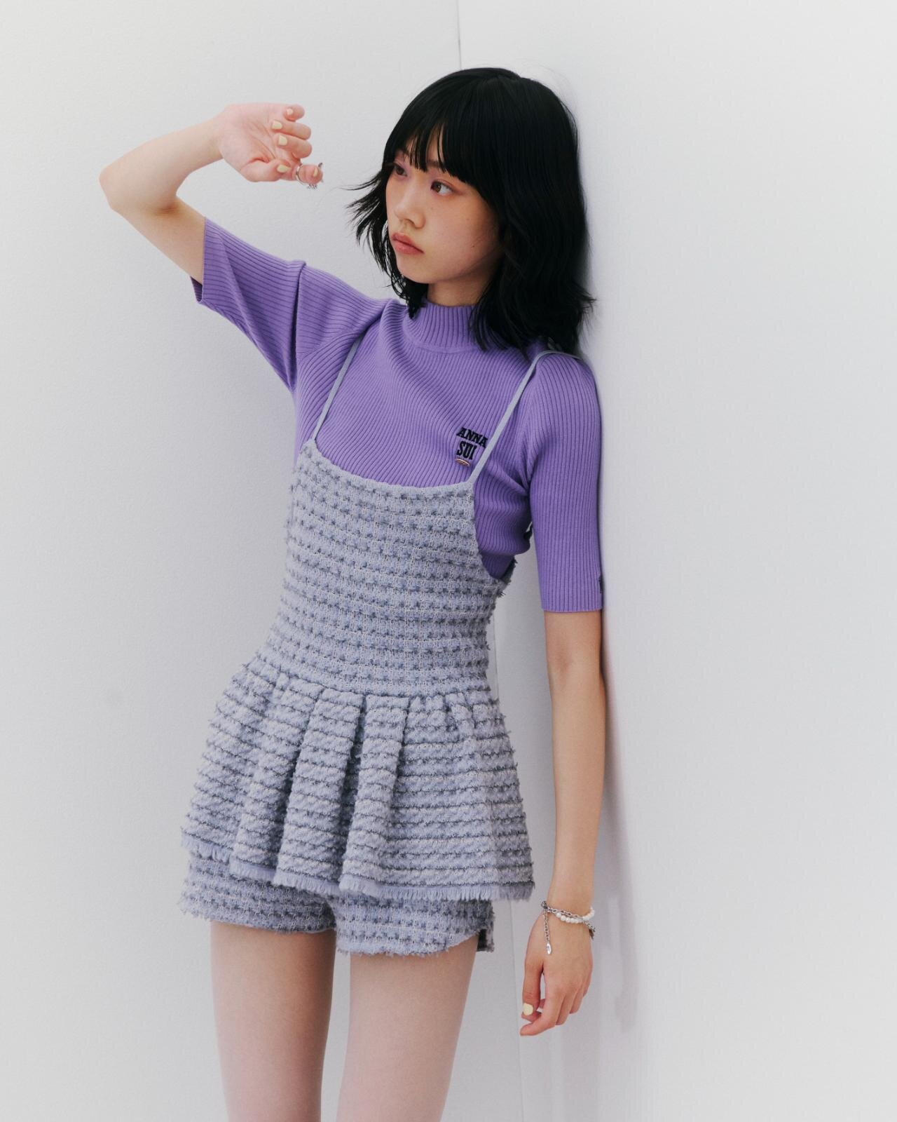 リリー ブラウン×アナ スイ、“スパンコール煌めく”花柄カーディガン＆レース重ねたキャミワンピ｜写真48