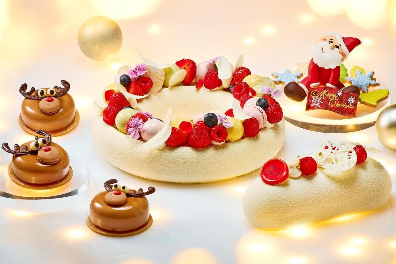 ビスキュイ｜帝国ホテル 東京25年クリスマスケーキ、“赤鼻のトナカイ”チョコムース＆カラフルリースケーキ