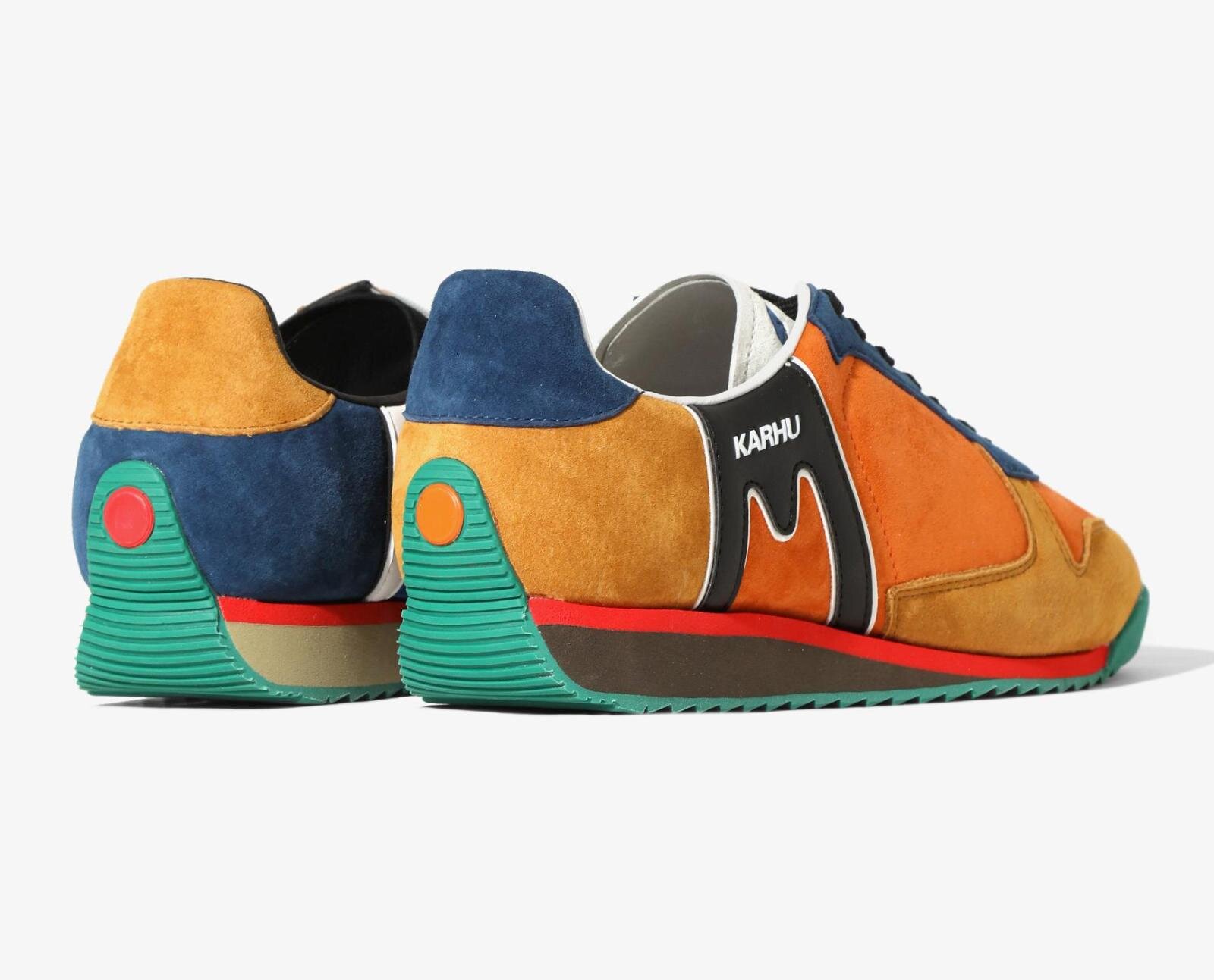 エンジニアド ガーメンツ×カルフ“左右非対称”カラーブロックスニーカー、クロスカントリースキーに着想｜写真7