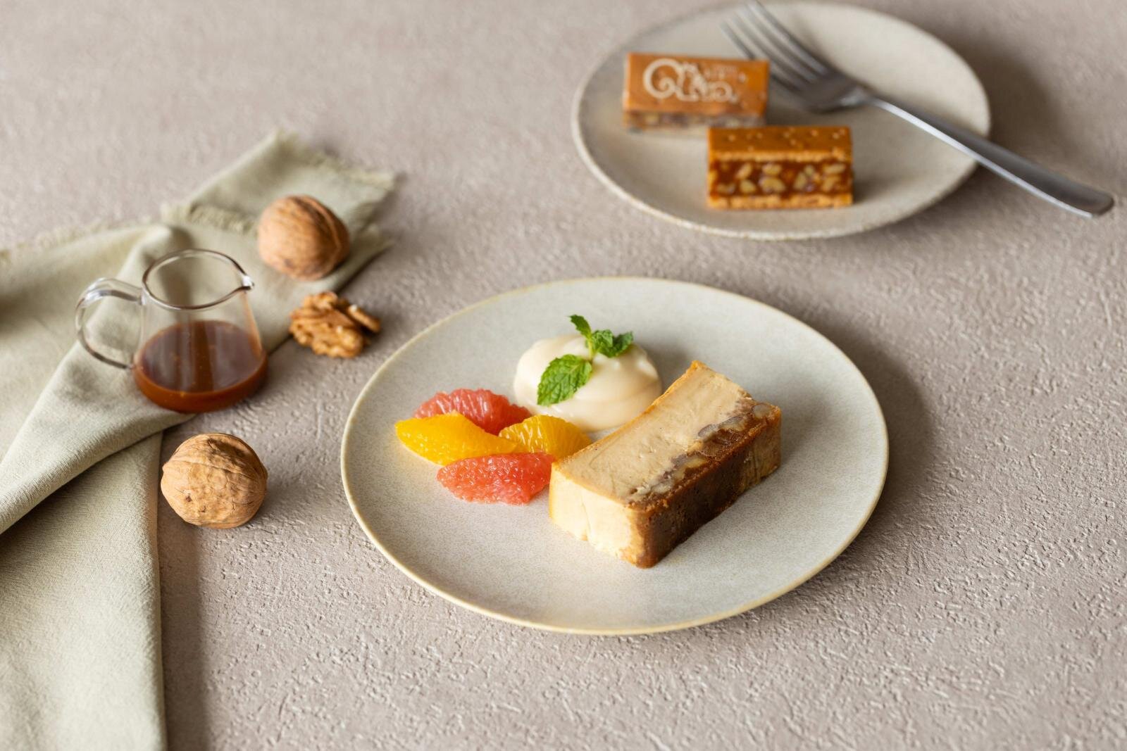 ミスターチーズケーキ クルミッ子 白あんカラマンシークリーム 1,595円※小町横路店カフェ限定※各日数量限定