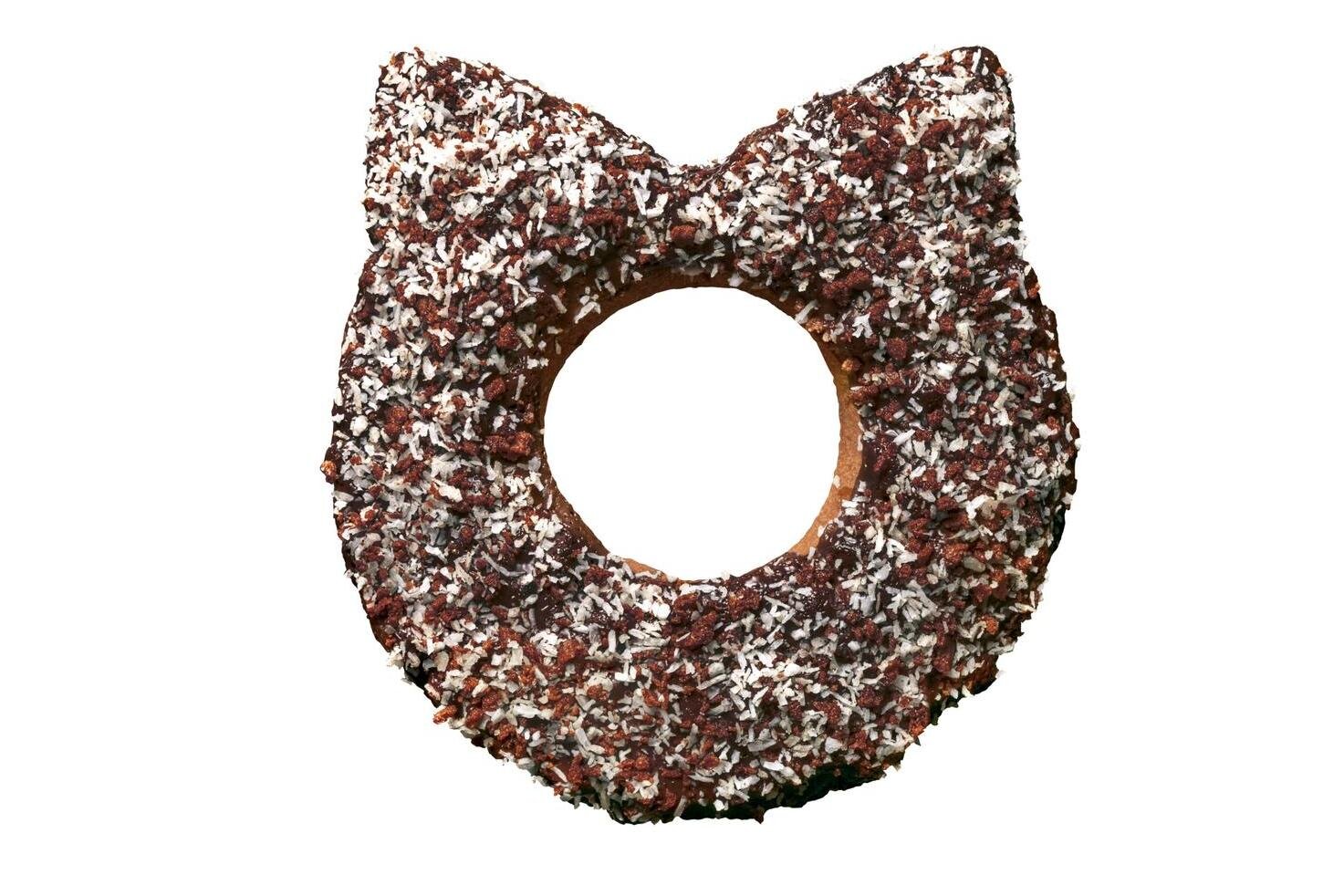 ミスタードーナツ×「ブラックサンダー」第2弾、‟ザクザク”食感の猫型チョコドーナツ