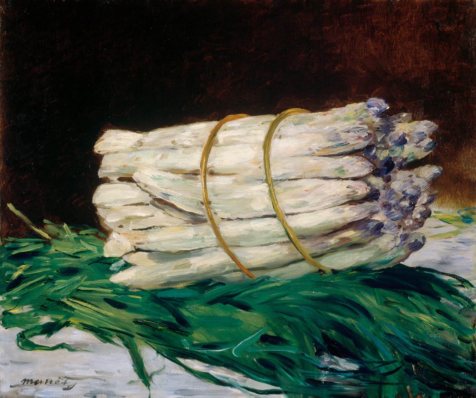 エドゥアール・マネ 《アスパラガスの束》 1880年 油彩、カンヴァス ヴァルラフ＝リヒャルツ美術館・コルブー財団蔵
Édouard Manet, <i width="1600" height="1337">A Bunch of Asparagus,</i> 1880, Oil on canvas
Wallraf-Richartz-Museum & Fondation Corboud, Cologne
Photo: © RBA, Cologne