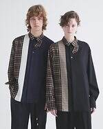 ダックス×クルニ“ハウスチェック柄”ロングコートやアシンメトリーシャツ｜写真4
