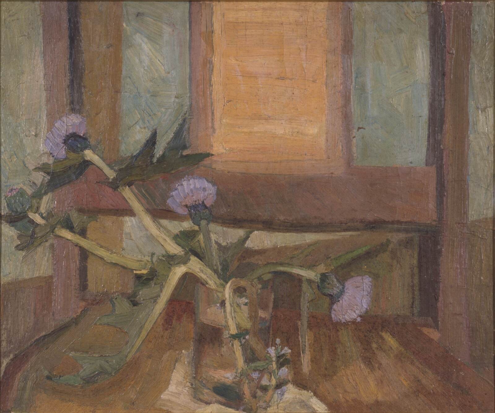 川上涼花 《あざみ》 大正3年(1914年) 油彩、カンヴァス 神奈川県立近代美術館寄託 photo: sekiphotos