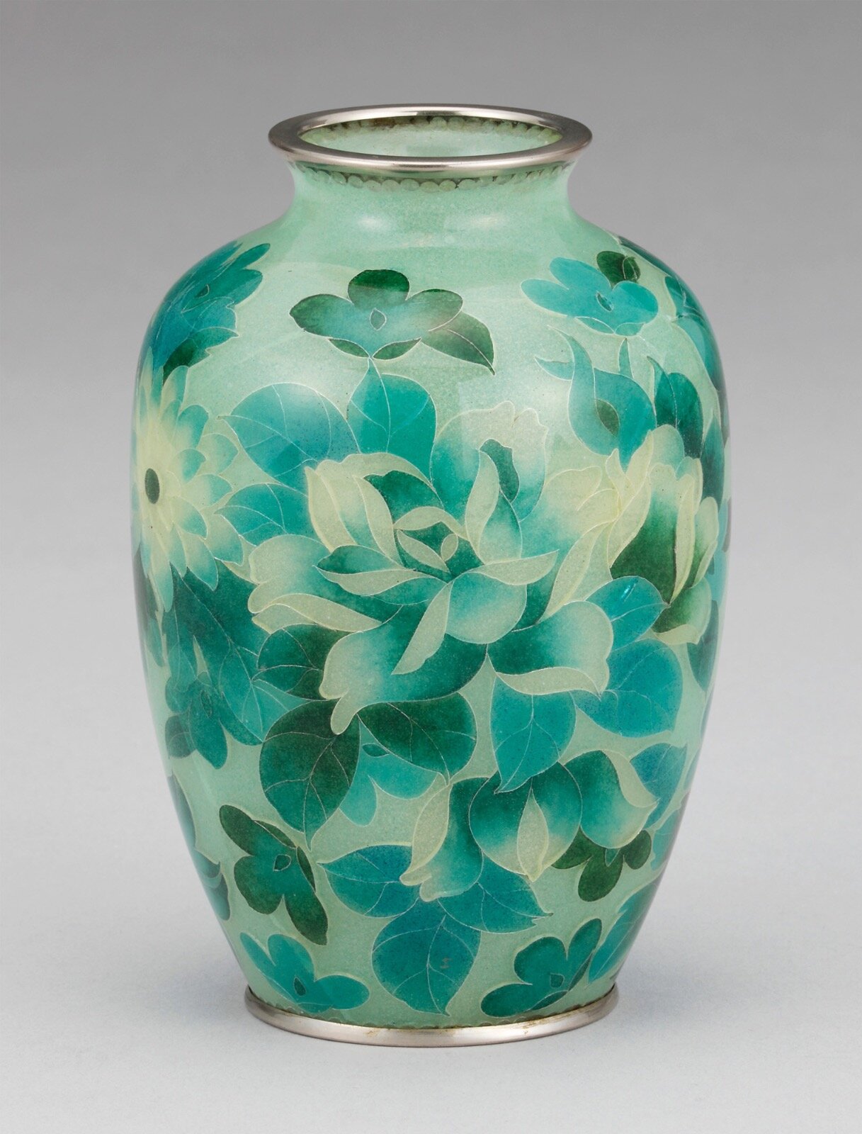 《省胎七宝花図花瓶》 大正時代か