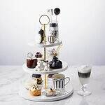 ルワンジュ東京「モノトーン」アフタヌーンティー、純白テディベア＆黒ごまパンナコッタなど白黒スイーツ｜写真1