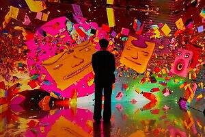 オスジェメオス＋バリー・マッギーのコラボ展がワタリウム美術館で、“まるで宇宙空間”LEDルームなど