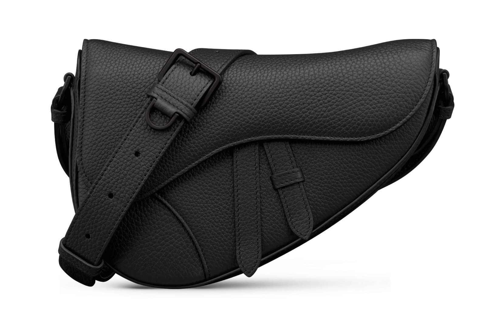 ディオール「サドル」バッグに2WAY仕様の新作、洗練ブラックレザー＆「ディオール オブリーク」で