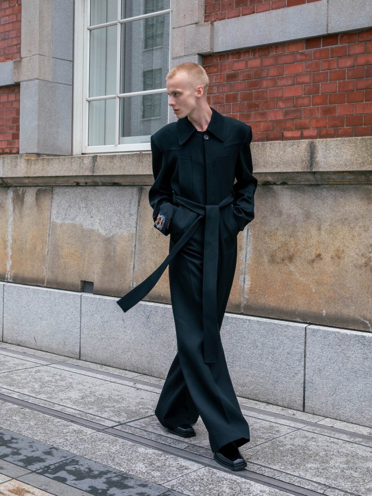 【最終値下げ】Atelier d’antan Dillon ジャンプスーツ 黒 Atelier d'antan (アトリエ ダンタン) Dillon Wool Linen