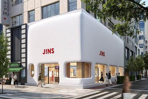 「JINS 銀座店」初のグローバル旗艦店が26年春オープン、建築家の藤本壮介が設計