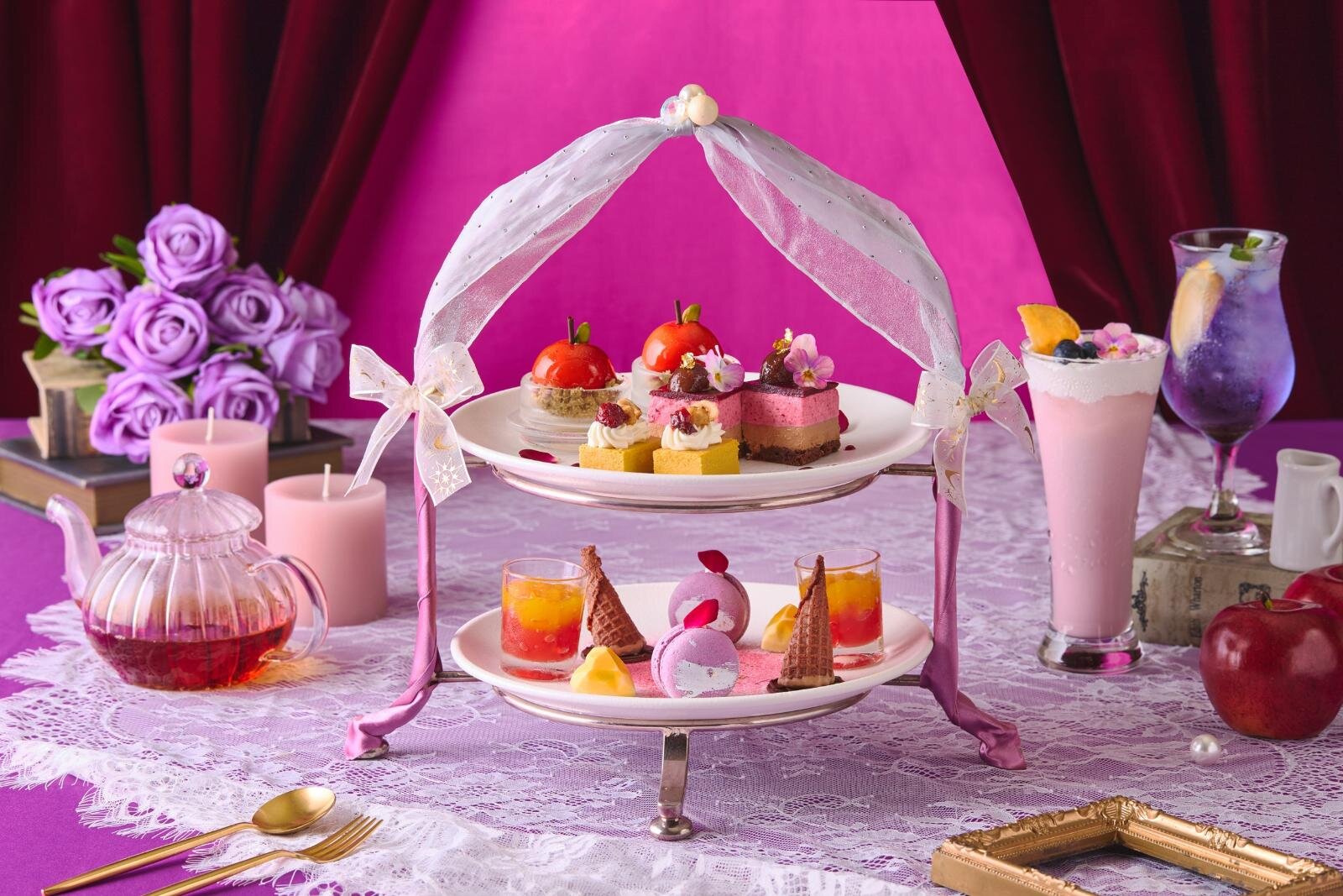 アニヴェルセルカフェ みなとみらい横浜「秋スイーツ」アフタヌーンティー、紫芋の生絞りモンブランも