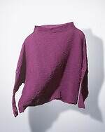 ミー イッセイ ミヤケ"カラフル毛糸"プリントのトップ＆手編みニット風コーデュロイプリーツ｜写真5