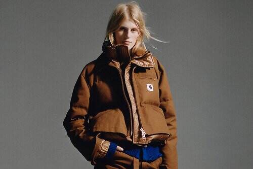sacai×カーハート WIP「デトロイトジャケット」に中綿ジャケットをドッキング
