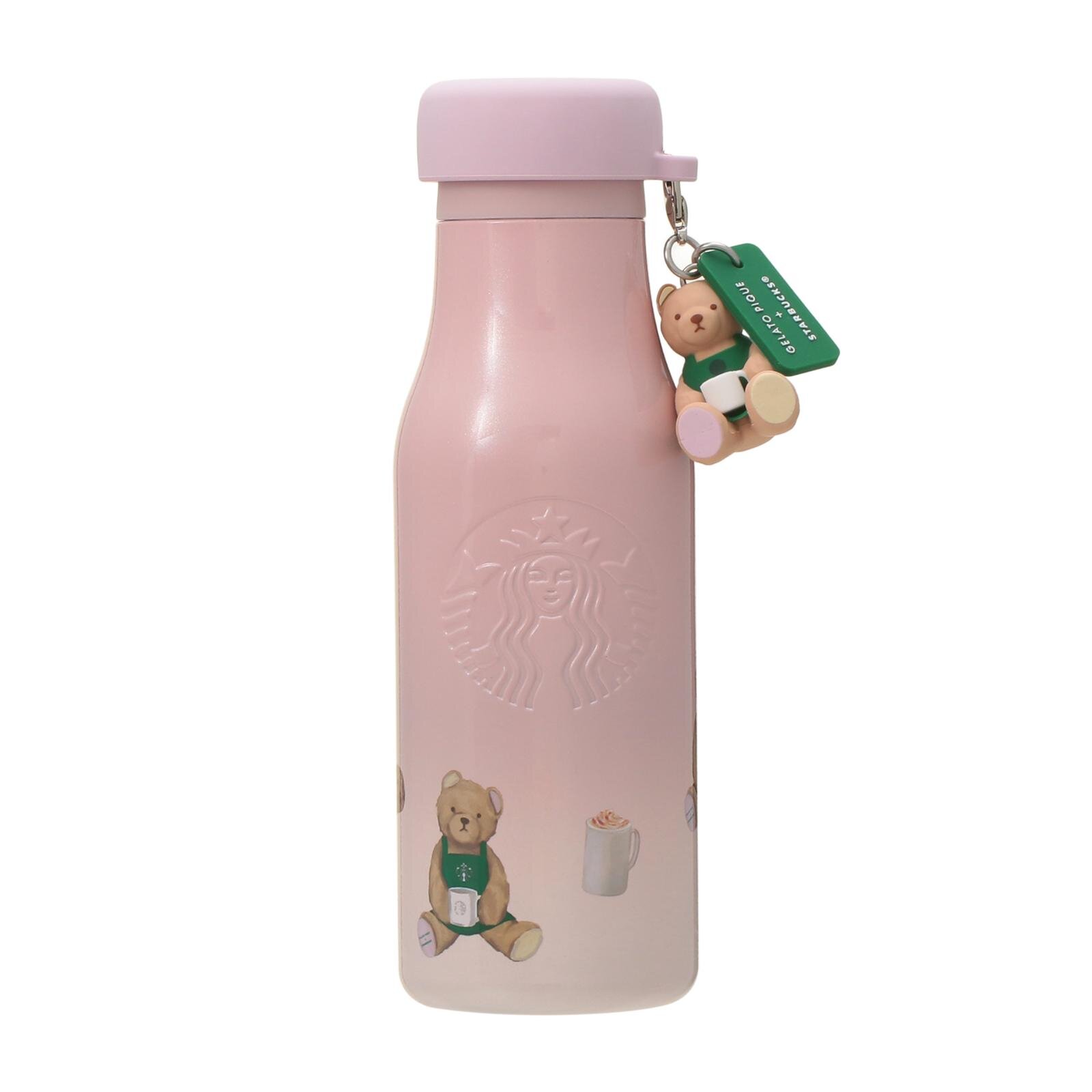 ジェラート ピケ リッドカバーベアチャーム付きステンレスボトル ソフトピンク 473ml 7,500円 〈オンラインストア限定〉
