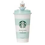 スターバックス×ジェラート ピケ、淡いミントグリーンボーダーのコラボカップ＆ベアリスタキャップ｜写真1