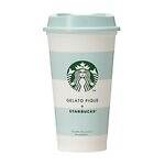 スターバックス×ジェラート ピケ、淡いミントグリーンボーダーのコラボカップ＆ベアリスタキャップ｜写真2